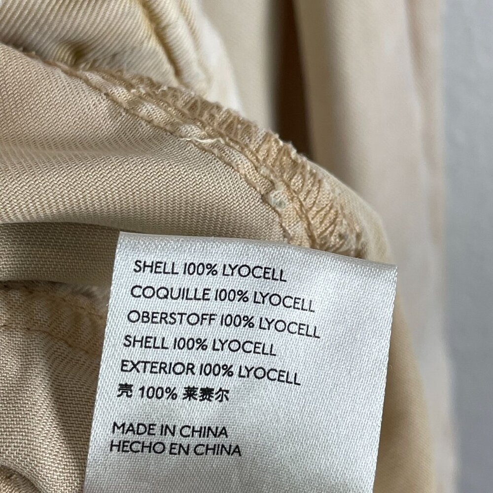 Anthropologie Womens XL Beige Lyocell Drawstring Waist Utility Romper - Picture 4 of 8